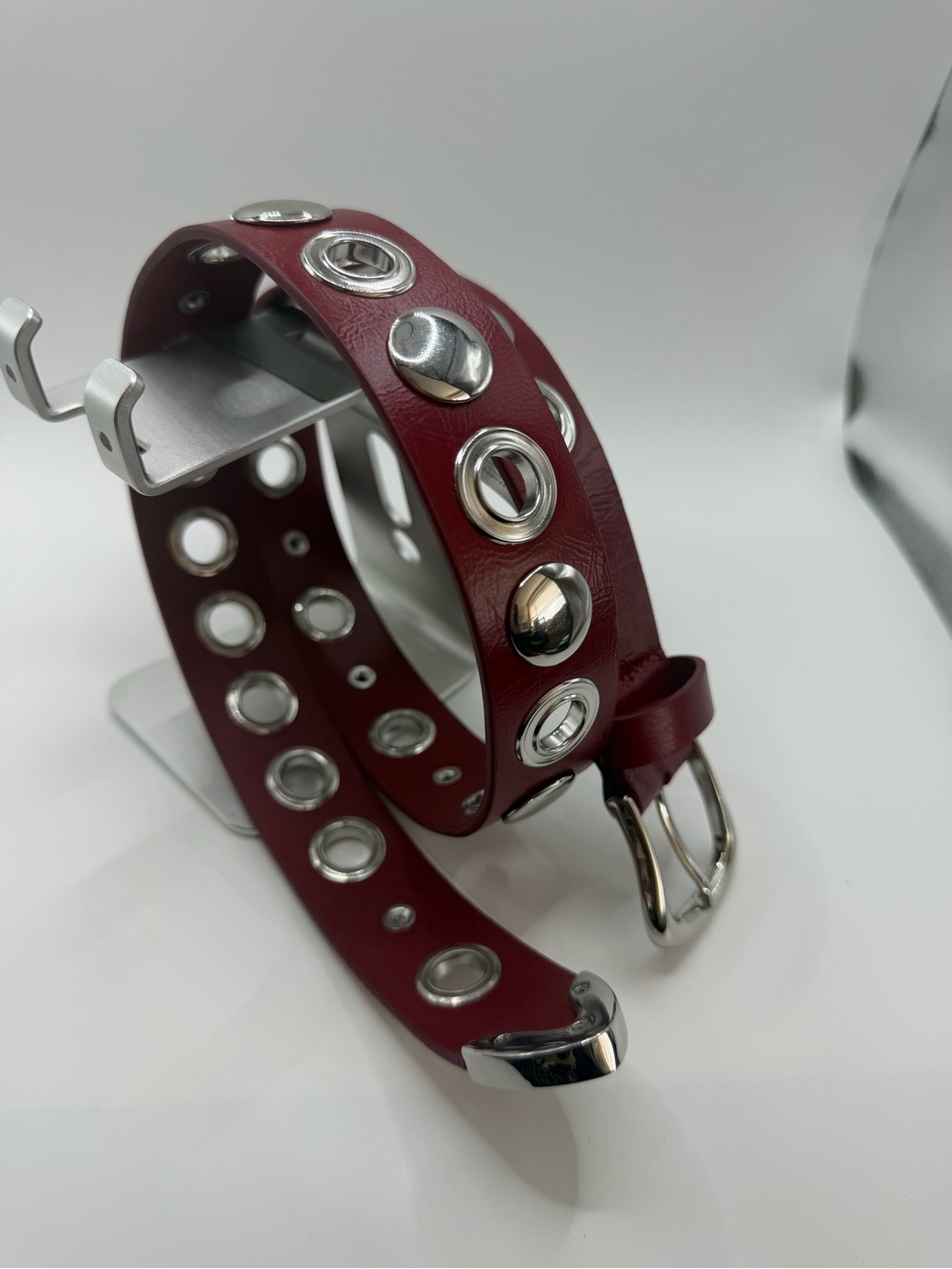 J. Crew Women's Grommet Belt in Italian Leather Red Size XS/Extra Small
